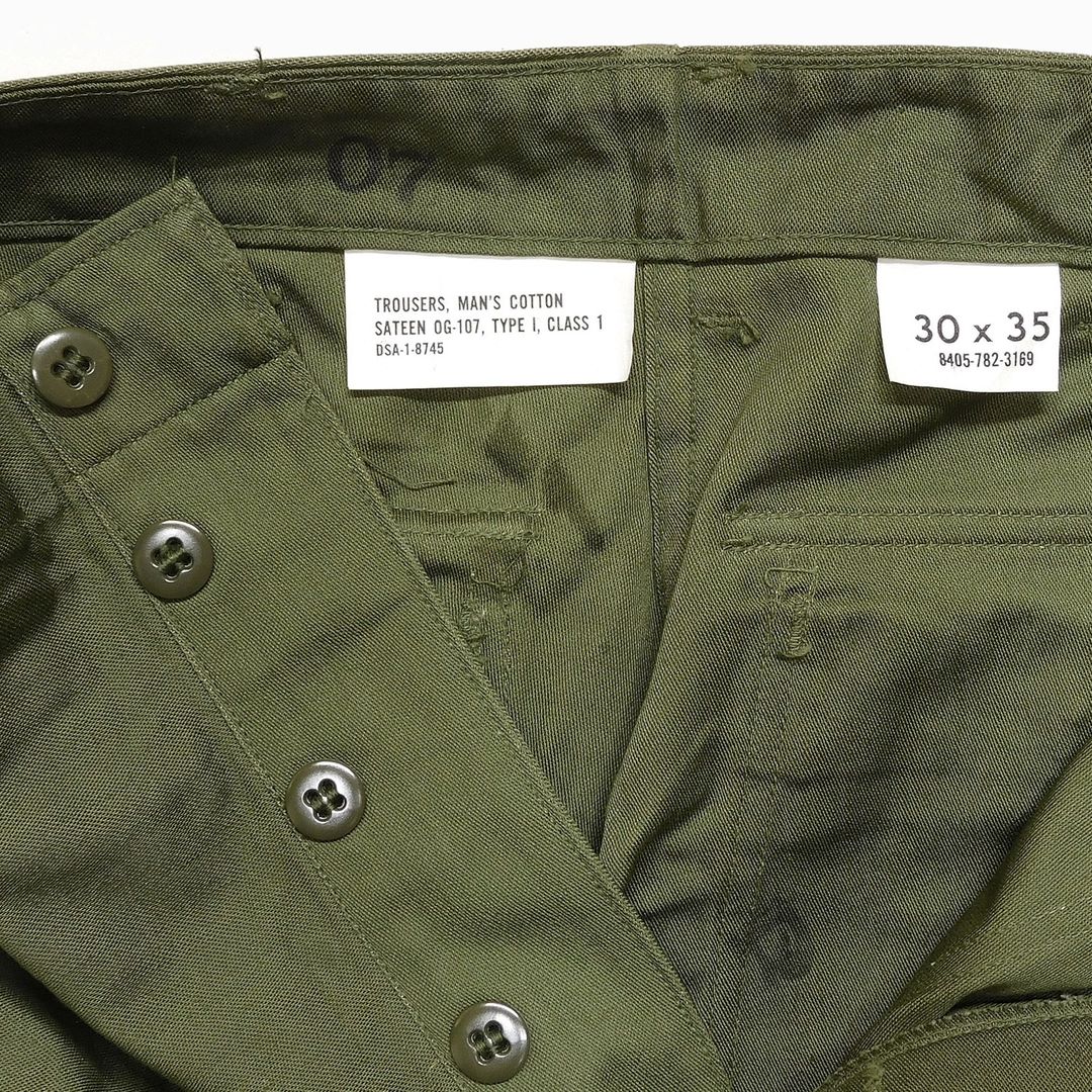 60's OG-107 Trousers - 31” x 28.5” 1960's Deadstock US Military OG