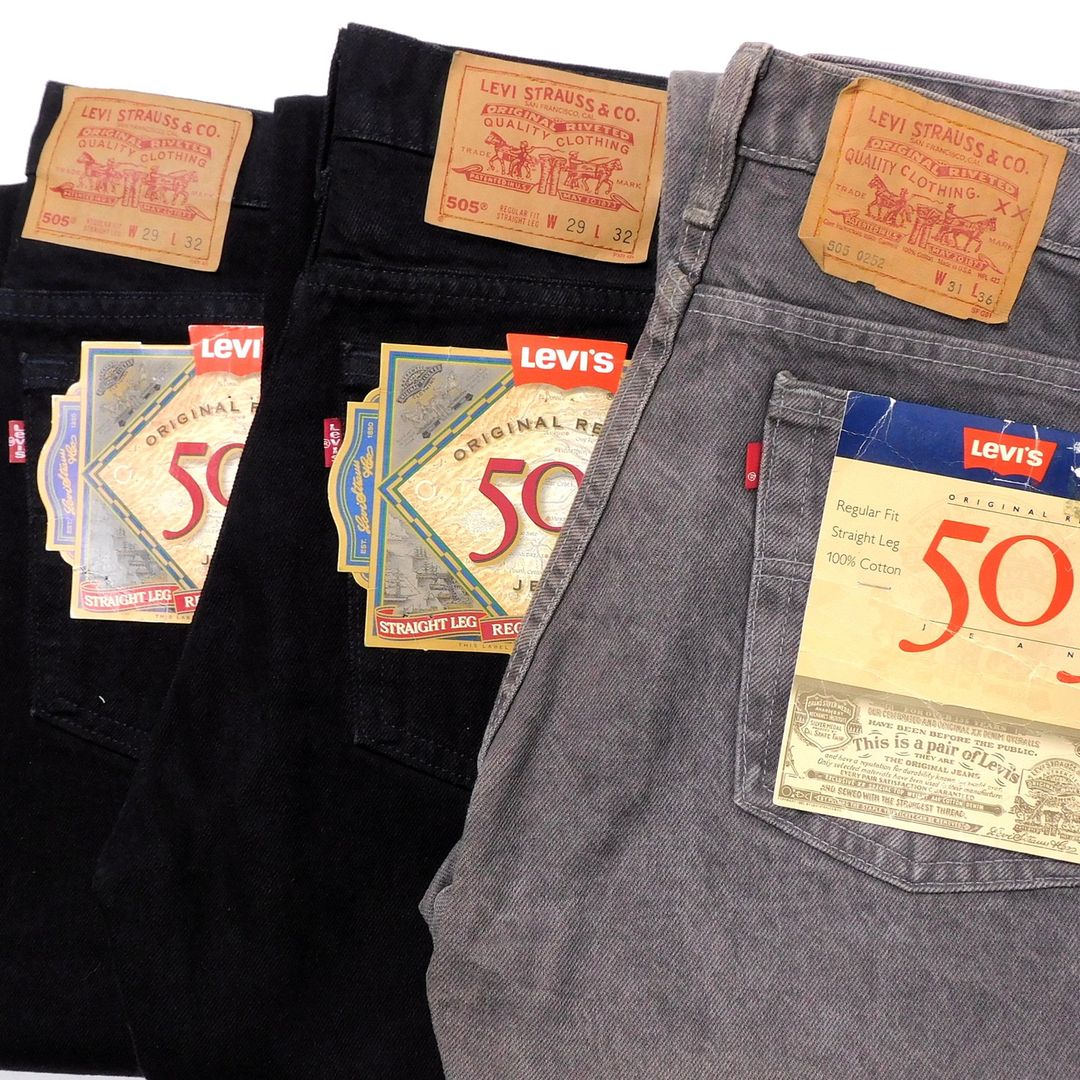 1980's2000's Deadstock Levis 501 & 505 Color Jeans made in USA nest clothing store