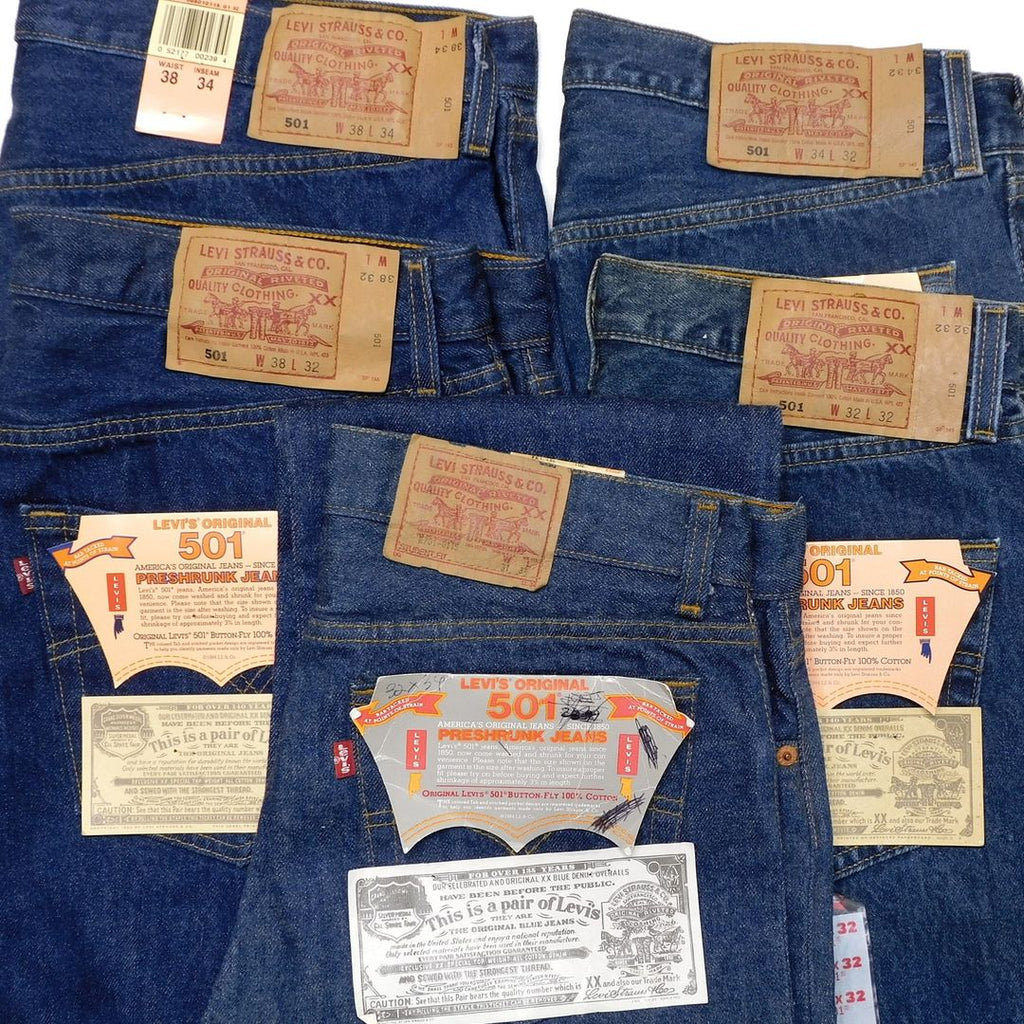 1980s-1990's Levis 501 Preshrunk Jeans made in USA