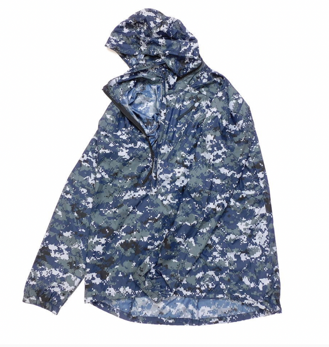 US.NAVY◇ジャケット/L/ナイロン/BLU/51052/WT TACTICAL/ウインドシャツ-