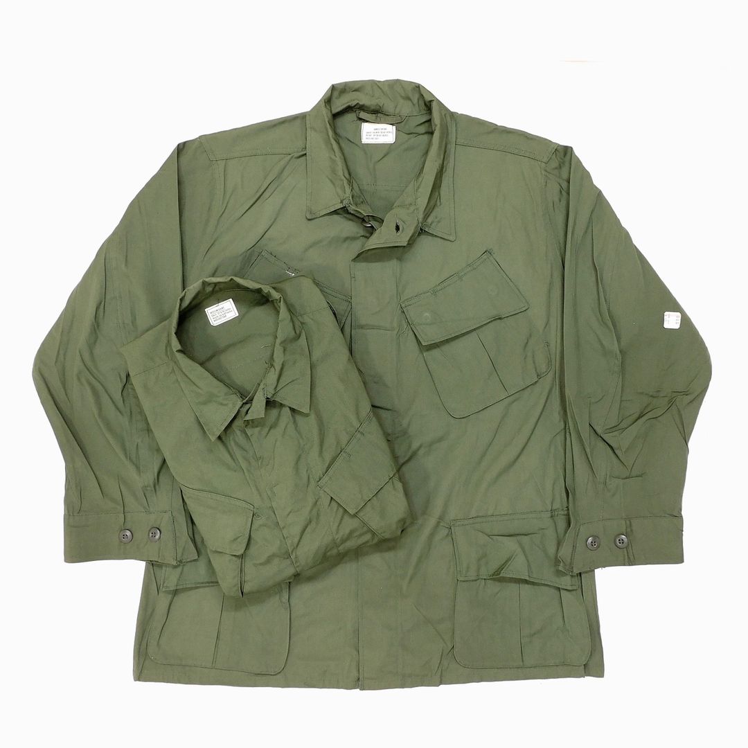 60s ジャングルファティーグ 3rd ノンリップ　large regular 60's U.S.ARMY 3rd ノンリップ ジャングルファティーグシャツ
