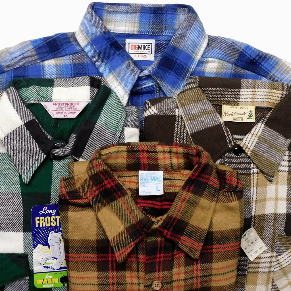 1970's-1980's Deadstock Heavy Weight Cotton Flannel Shirt made in USA