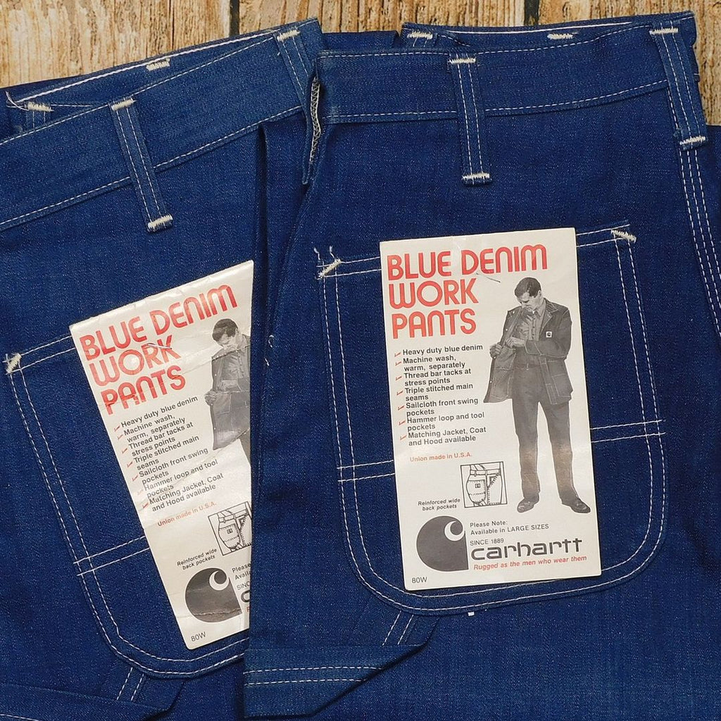 1970's Deadstock Carhartt 80W Denim Work Pants