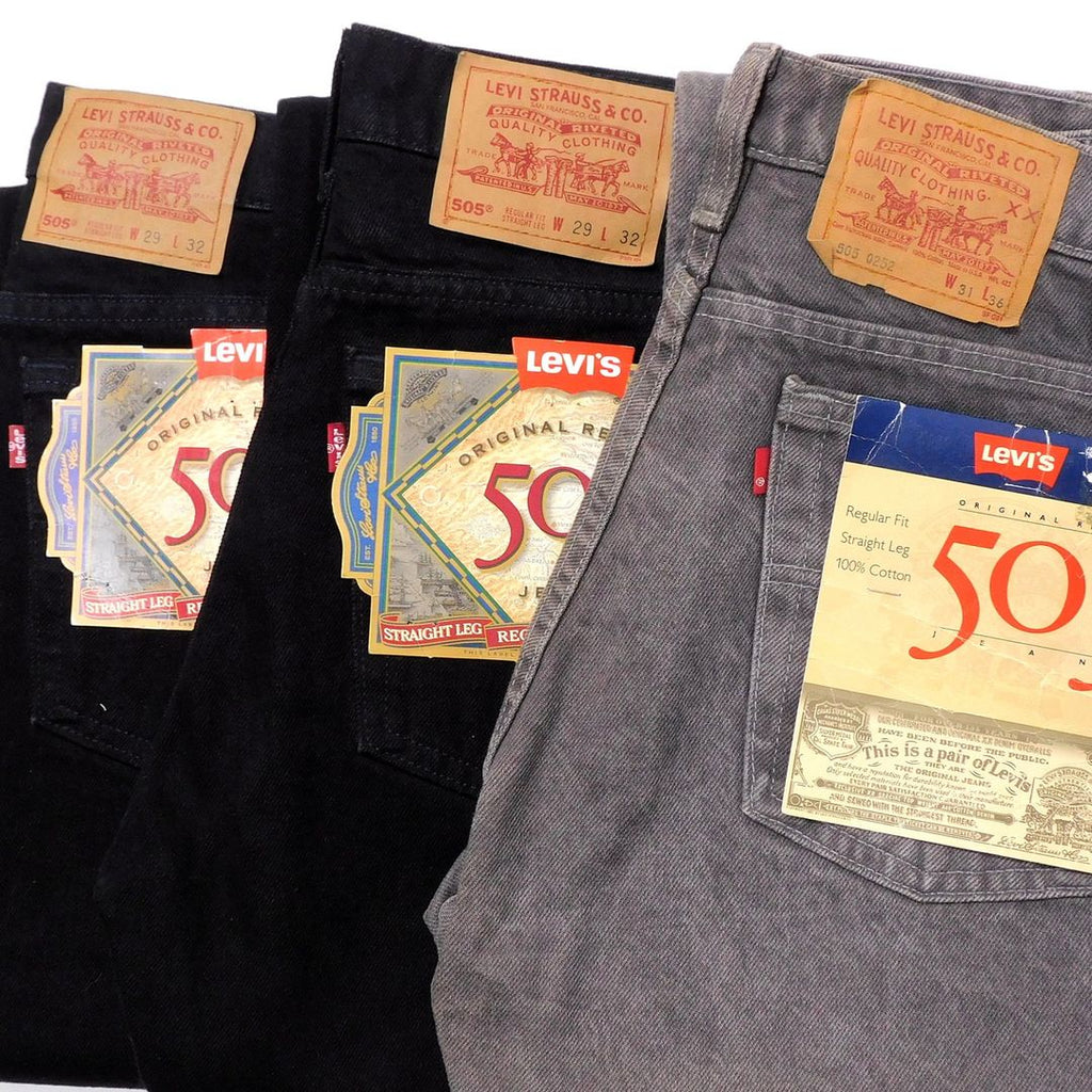 1980's-2000's Deadstock Levis 501 & 505 Color Jeans made in USA