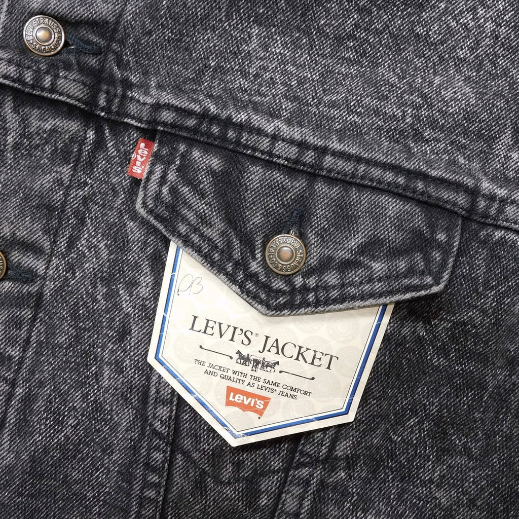 1980's Deadstock Levis® 70417-9420 Whitewashed Trucker Jacket made in USA