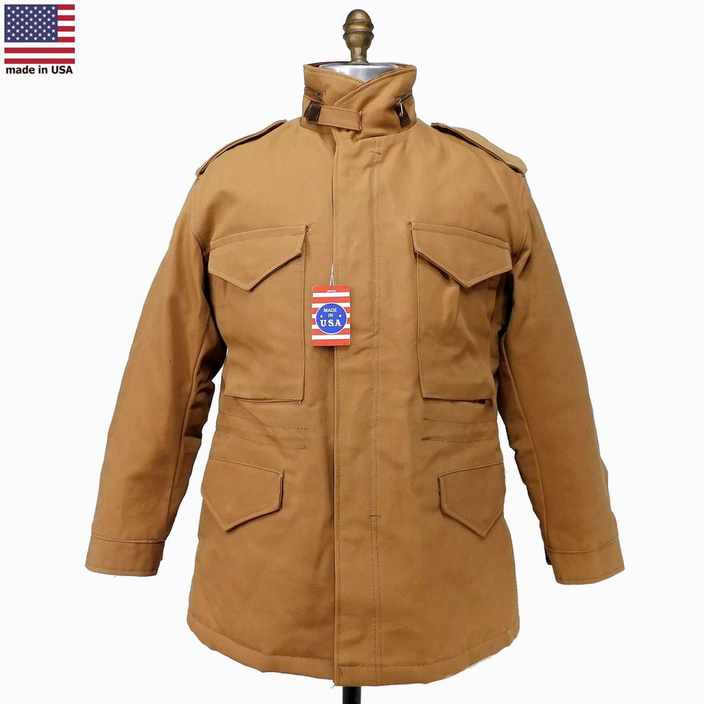 1980's Deadstock Pioneer Work Clothes Brown Duck M-65 Jacket made in USA