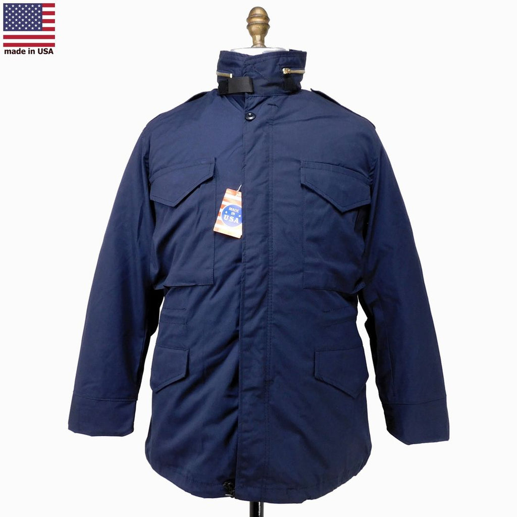 1980's Deadstock Pioneer Work Clothes Navy Poplin M-65 Jacket made in USA