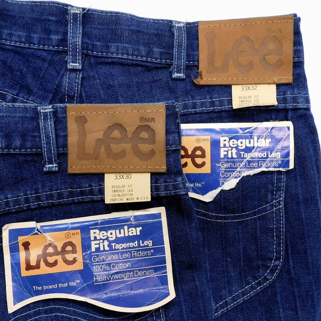 1990's Deadstock Lee 200-1145 Washed Stripe Denim made in USA