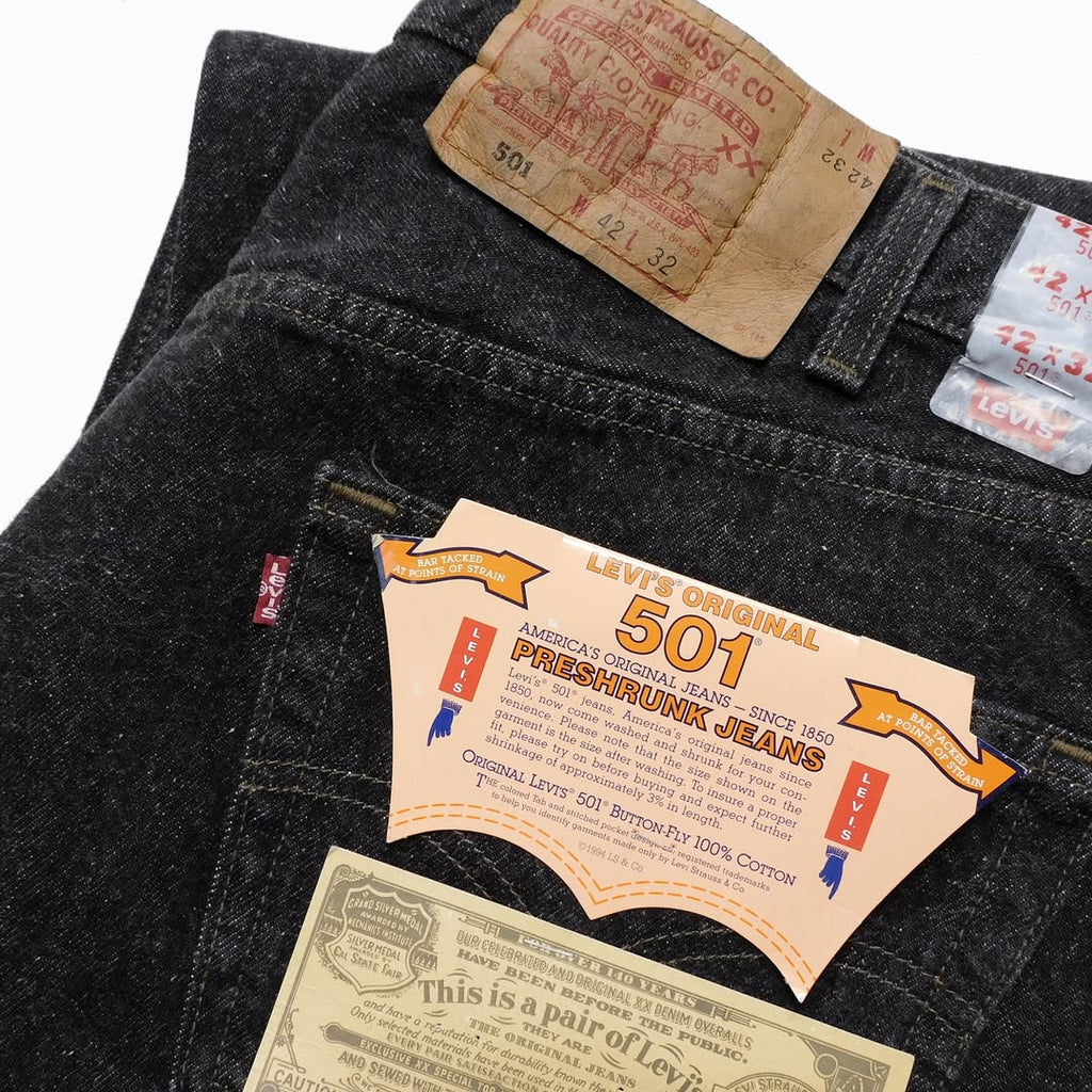1990's Deadstock Levis® 501-0658 Black Denim made in USA