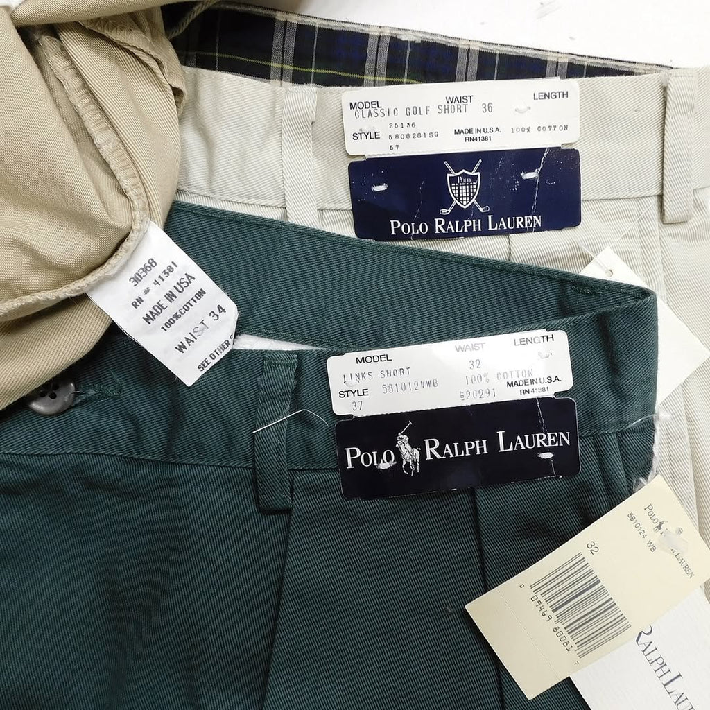 1990's Deadstock Polo by Ralph Lauren "GOLF" Shorts made in USA