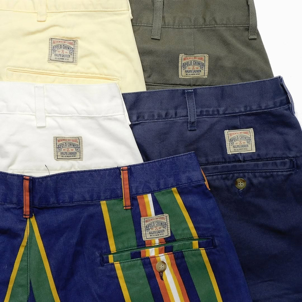 1990's Deadstock Polo by Ralph Lauren "POLO CHINO" Shorts made in USA