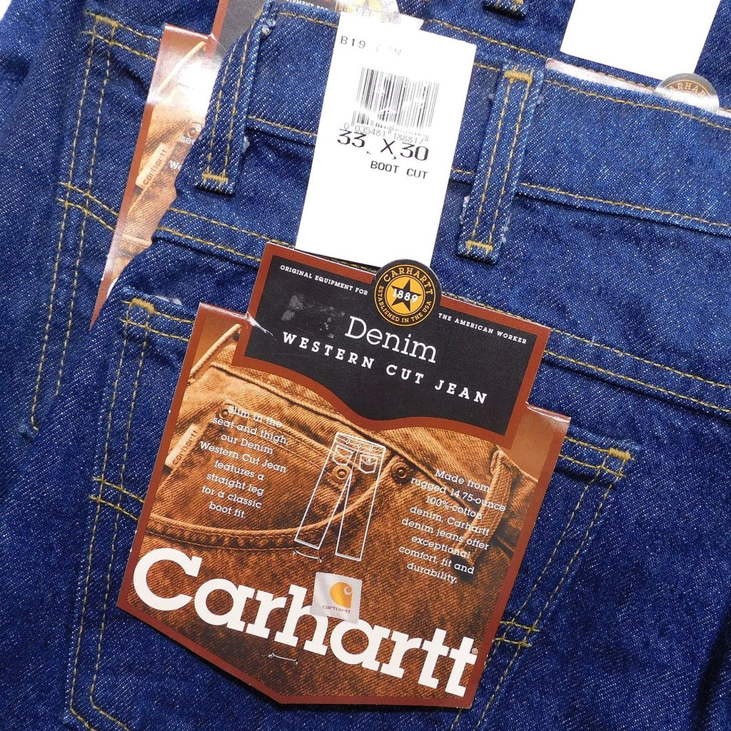 2000's Deadstock Carhartt B19 PRW Western Cut Jeans made in USA