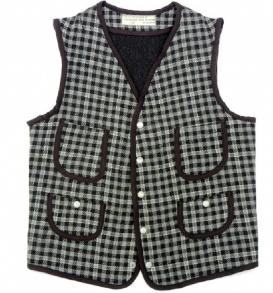Boncoura Tweeed Wool Check Vest