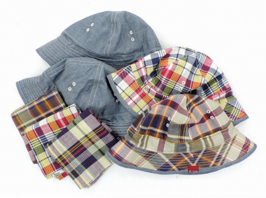 Boncoura × nest clothing store Madras Handkerchief / Reversible Hat