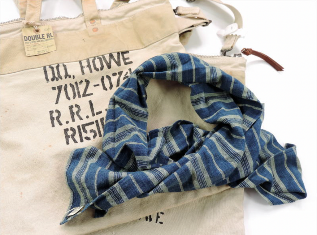 RRL Helmet Bag & Cotton Indigo Stole