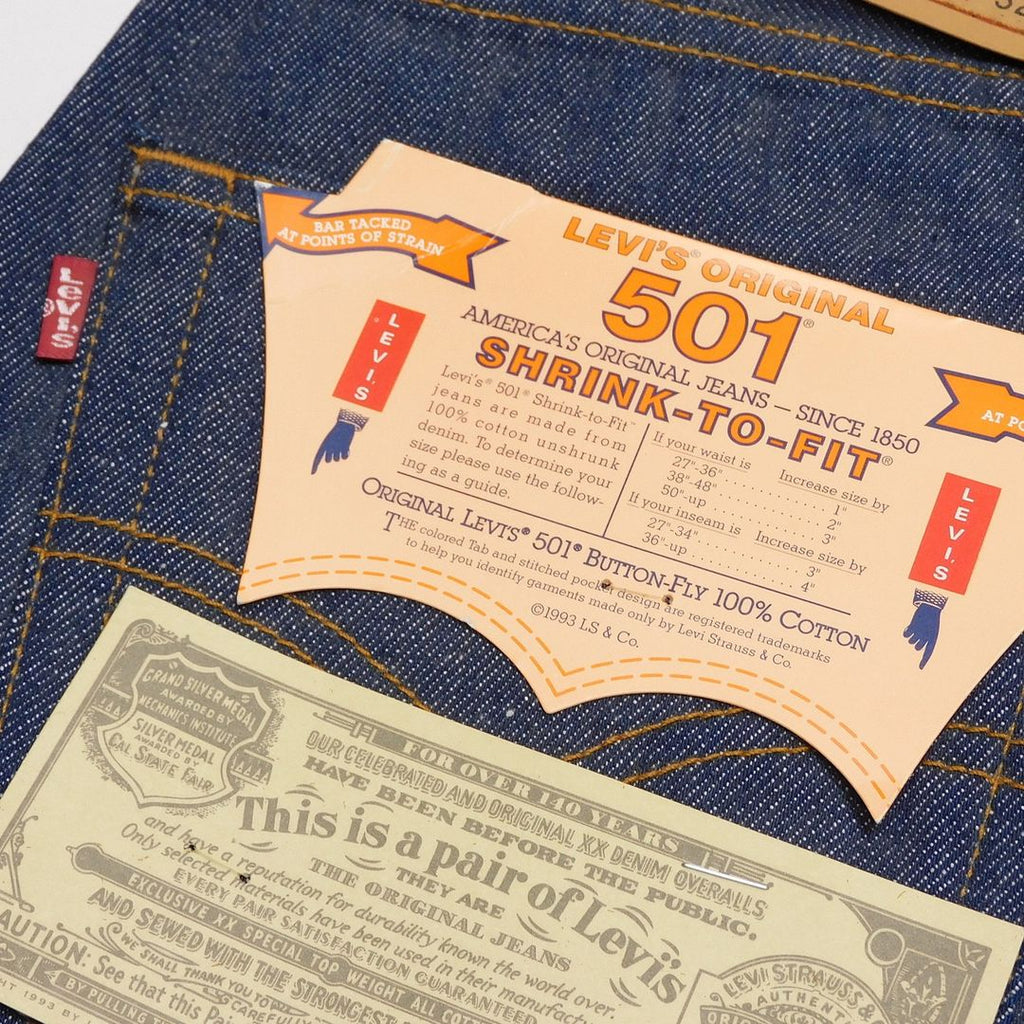 1980's-2000's Deadstock Levis 501 SHRINK-TO-FIT made in USA