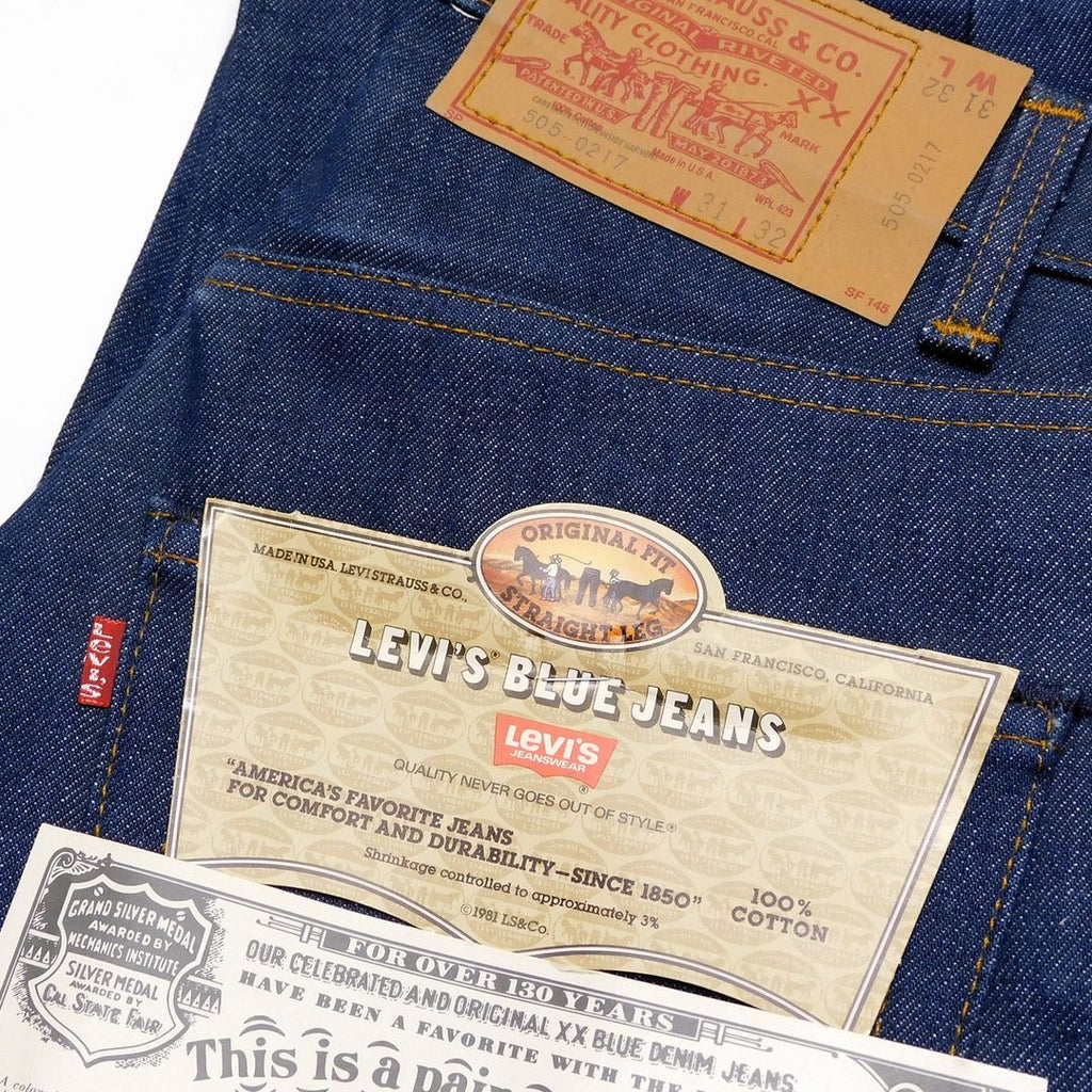 1980's-1990's Deadstock Levis 505 Rigid made in USA