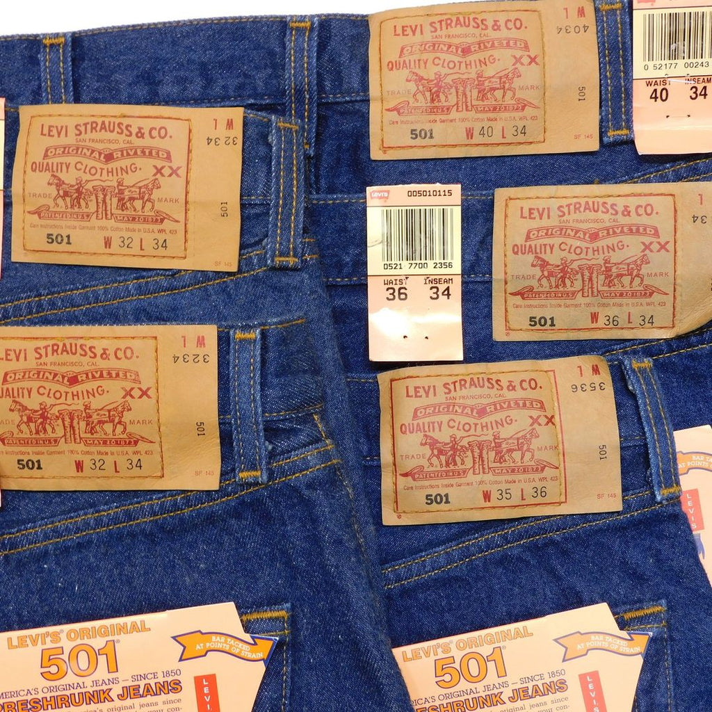 1980's-2000's Deadstock Levis 501 PRESHRUNK made in USA