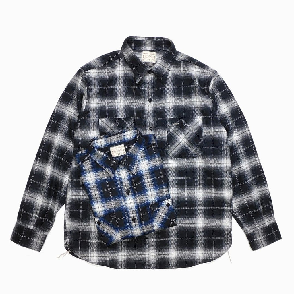 Boncoura Shadow Plaid Flannel Shirt