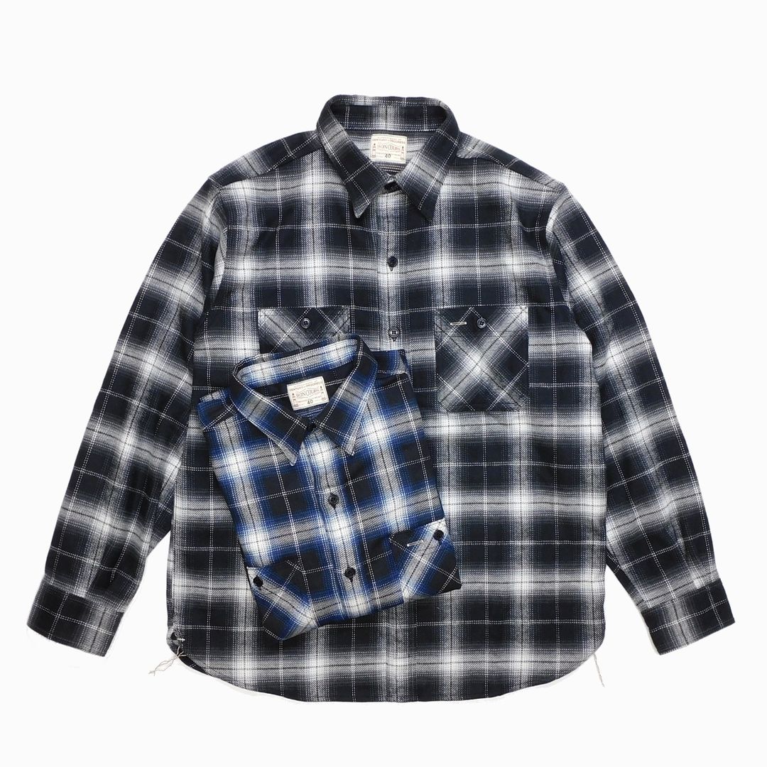 Boncoura Shadow Plaid Flannel Shirt – nest clothing store