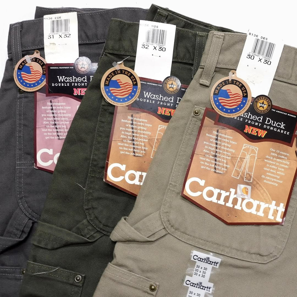 Carhartt B136 Washed Duck Double Front Work Pants made in USA