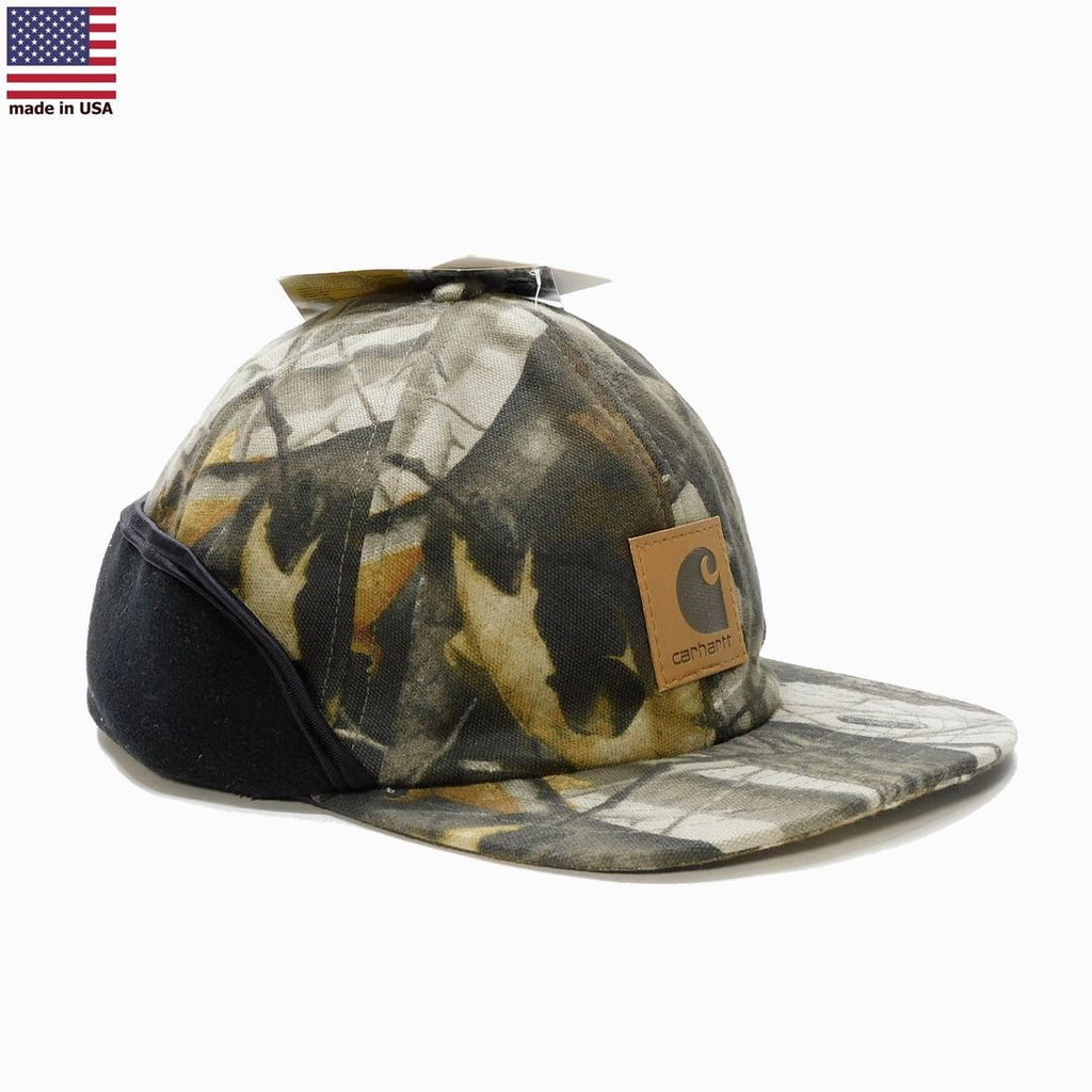 NOS 2000’s Carhartt Hunting Cap Realtree Hardwoods Camo made in USA