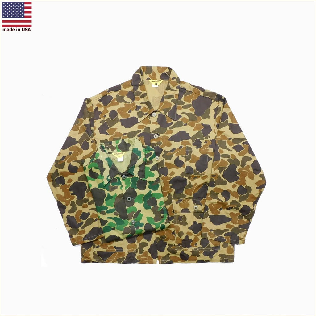 1970's Deadstock Ranger Duck Hunter Camo Utility Shirt made in USA