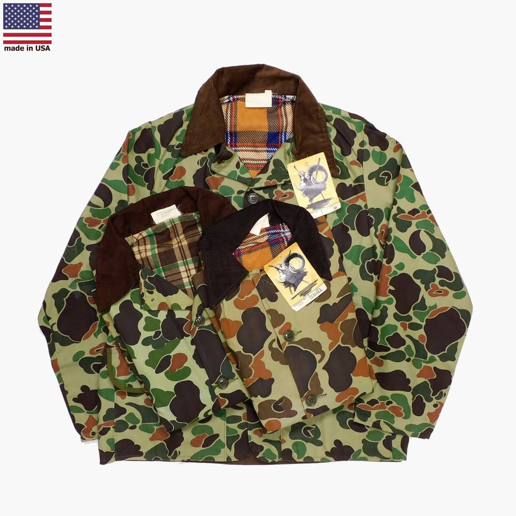 1980's Deadstock Black Sheep Brand Duck Hunter Camo Hunting Jacket made in USA