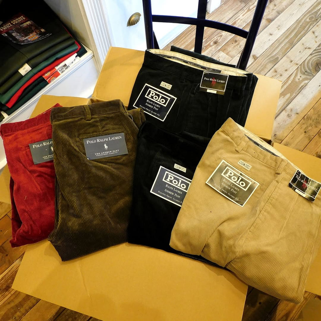 1990's Deadstock Polo by Ralph Lauren "POLO CORDS" Corduroy Pants made in USA
