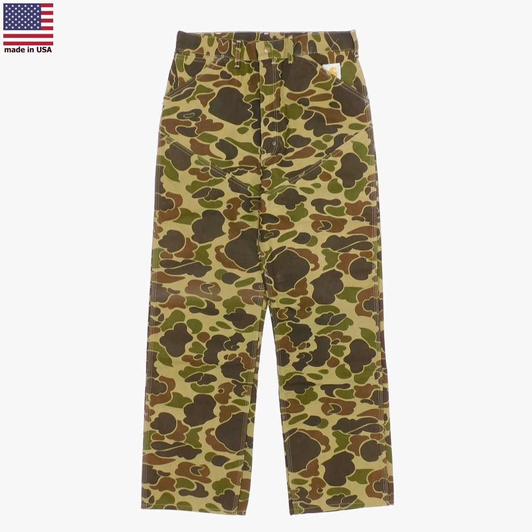 1980's Deadstock Carhartt WU103 Duck Hunter Camo Hunting Pants